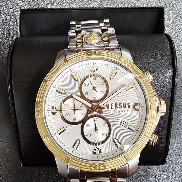 Versus Versace Gold and Silver Men's Watch NWT